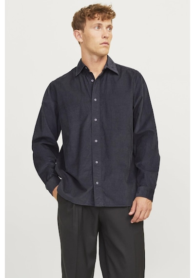Jack & Jones Jack&jones Jprccregent Corduroy Shırt L/s Siyah