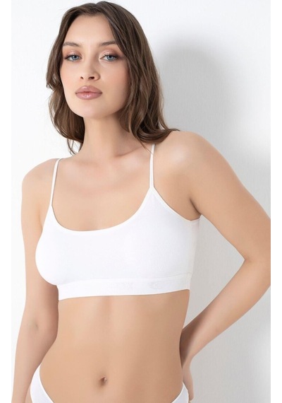 İp Askı Bambu Büstiyer Kadın 940 Beyaz