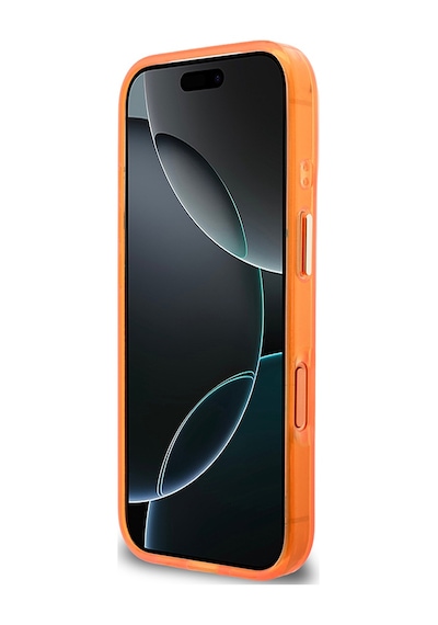 Apple iPhone 17 Pro Max Uyumlu Kılıf Guess Lisanslı Yazı Ve 4g Büyük Metal Logolu Tpu Kapak Turuncu