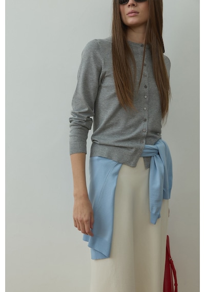 Suud Collection Gri Arya Triko Hırka