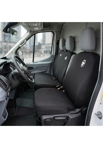 Ford Transit Siyah Penye Oto Koltuk Kılıfı - Askeri Yıldız Baskılı