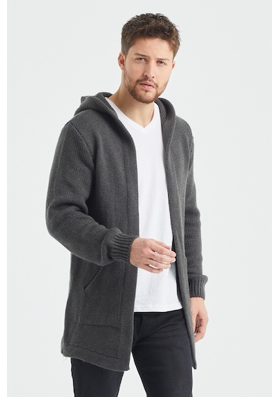 Tarz Cool Erkek Füme Desenli Triko Hırka- Hrk8085r01s Füme
