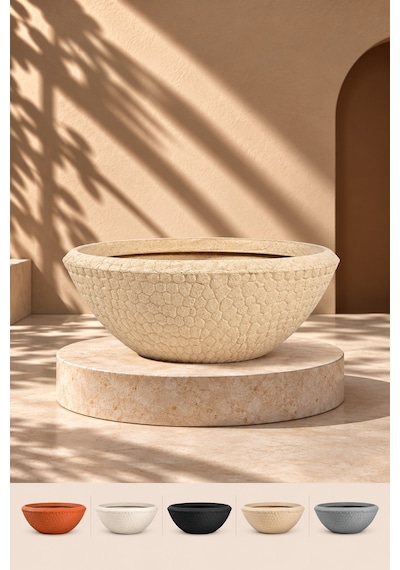 Bostann Dekoratif Saksı - Boho 290 - 157l - Bej