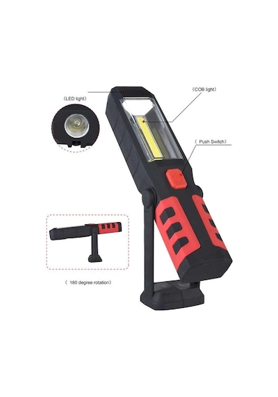 Br S99 Cob Led Şarj Edilebilir Mıknatıslı Çalışma Feneri Çok Renkli