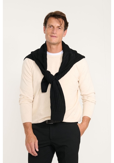 Ac&Co / Altınyıldız Classics Erkek Bej Pamuklu Standart Fit Normal Kesim Bisiklet Yaka Triko Kazak Ac&Co / Altınyıldız Classics Erkek Bej Pamuklu Standart Fit Normal Kesim Bisiklet Yaka Triko Kazak