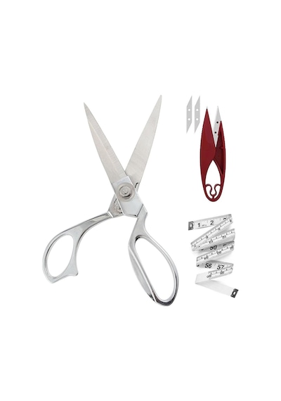 Tr Profesyonel Metal Terzi Makası Gümüş Renkli Büyük Boy 26 Cm Set