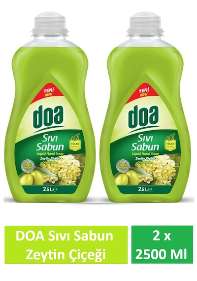 Doa Sıvı Sabun Zeytin Çiçeği 2.5 Lt X 2 Adet