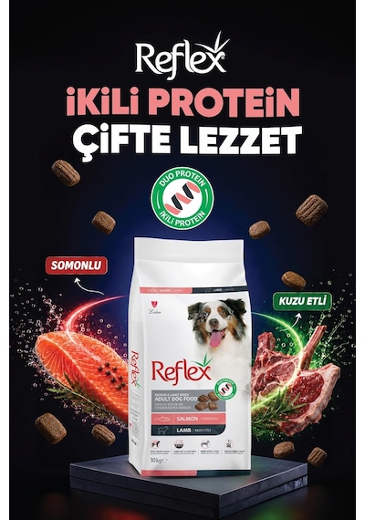 Tr Duo Protein Somonlu Ve Kuzu Etli Orta Ve Büyük Irk Yetişkin Köpek Maması 10 Kg