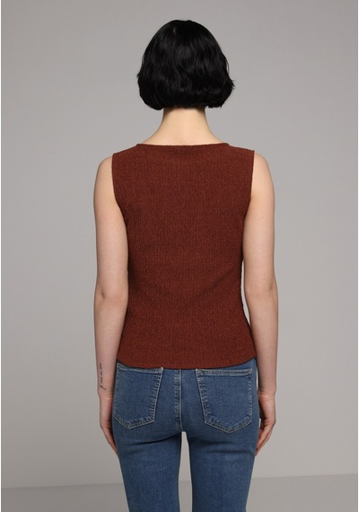 Colin's Colins Slim Fit Kolsuz Kadın Kahverengi Atlet Cl1078620 Q1.v2 Cor Cinnamon