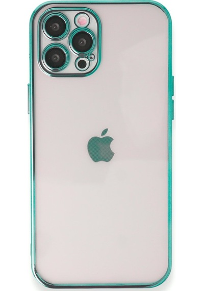 Apple Uyumlu iPhone 12 Pro Kılıf Kamera Lens Korumalı Parlak Silikon Kapak Ryc/razer Lens - Yeşil Yeşil