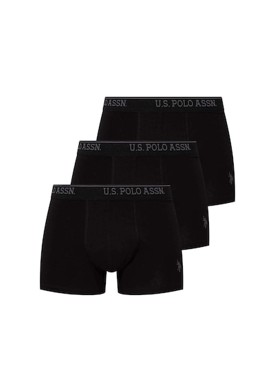 U.S. Polo Assn. Erkek Siyah 3 Lü Boxer 80097