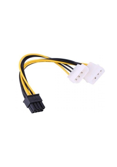 30 cm 8 pin 2x molex pci express güç kablo 30 cm 8 pin 2x erkek molex pci exp gpu kablo