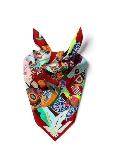 Red Jungle Desen Bandana/fular Çok Renkli
