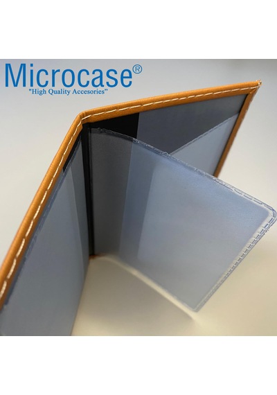 Microcase Suni Deri Oto Ruhsat Kabı Kılıfı Ruhsatlık 2 Adet - Al5037 Taba