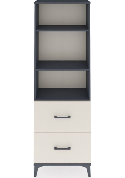 Arges Dolap 3 Raflı 2 Çekmeceli 60x30x182 Antrasit-aytaşı Antrasit
