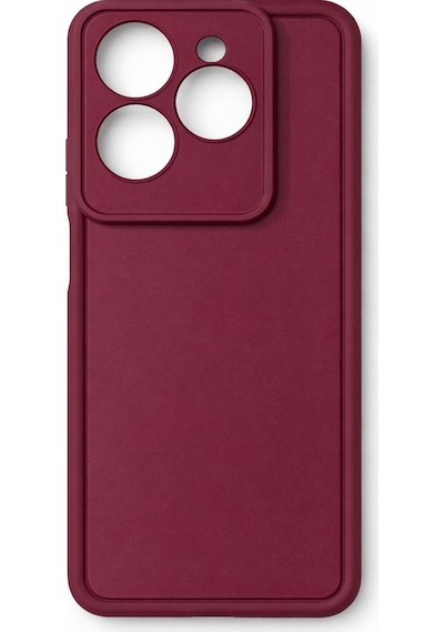 İnfinix Hot40 Ve İnfinix Hot40pro Ve Spark20pro Uyumlu Kamera Çıkıntılı Mat Silikon Telefon Kılıfı Bordo