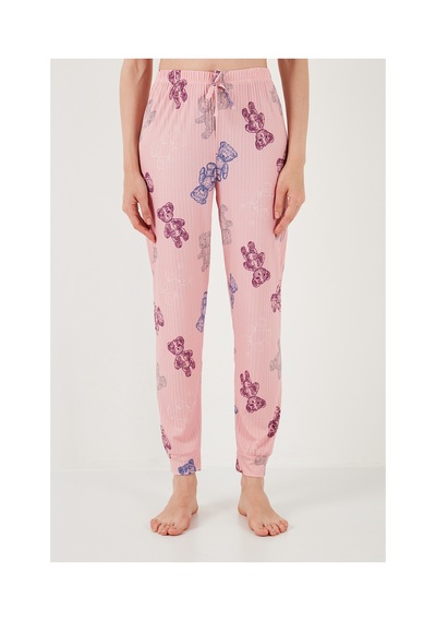 Lela Regular Fit Kısa Kollu Bayan Pijama Takımı 65740104 Pembe