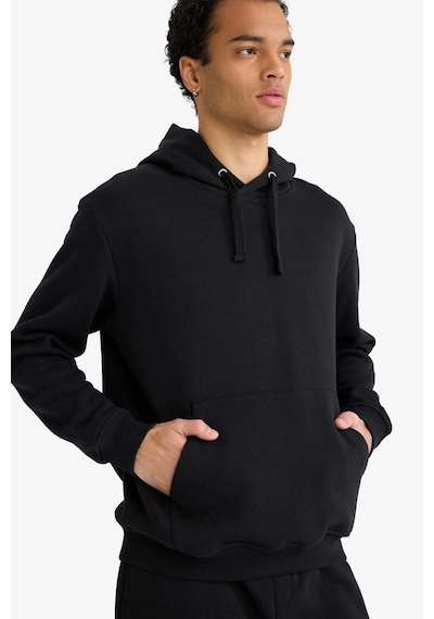 Defacto Regular Fit 2li Eşofman Takımı Kapüşonlu Sweatshirt Eşofman Altı F9624ax25aubk81 Siyah-bk81