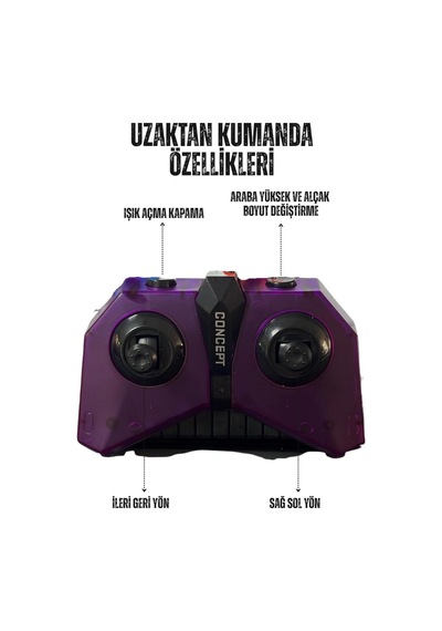 Uzaktan Kumandalı El Hareket Sensörlü Akrobat Araba 360 Derece Dönen Şarjlı Işıklı 4wd Drift Arabası