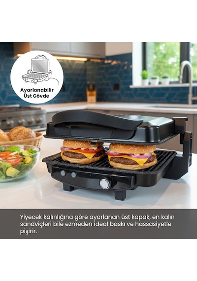 Any Morning OZ26TM03 Çıkarılabilir Plakalı Izgara Ve Tost Makinesi