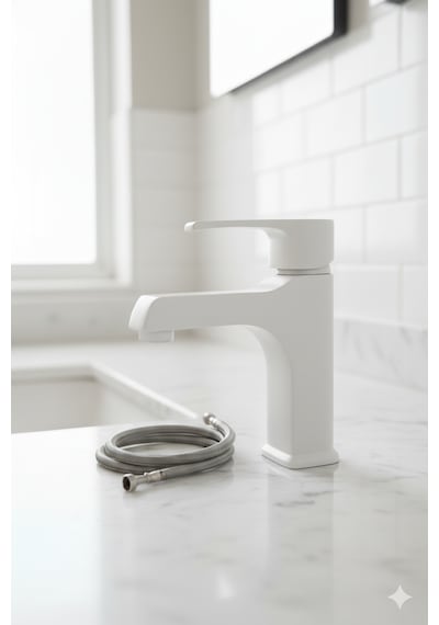 590-1 Lavabo Bataryası Lüks Ağır Tip Sabit Banyo Lavabo Musluğu Siyah Beyaz Gold Krom Beyaz