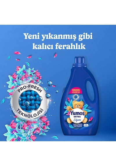 Yumoş Extra Konsantre Çamaşır Yumuşatıcısı Lilyum 105 Yıkama 2520ml X3 Diğer