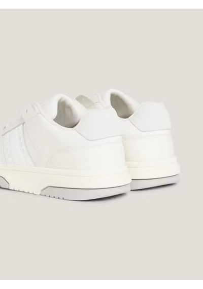 Tommy Hilfiger Leather Fine Cleat Skater Basketball Trainers En0en02423-ybı %100 Deri Kadın Spor Ayakkabı Beyaz