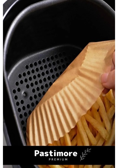 Premium Bpa İçermez Tüm Modeller İle Uyumlu Airfryer Hava Fritözü Yağsız Pişirme Kağıdı 50 Adet