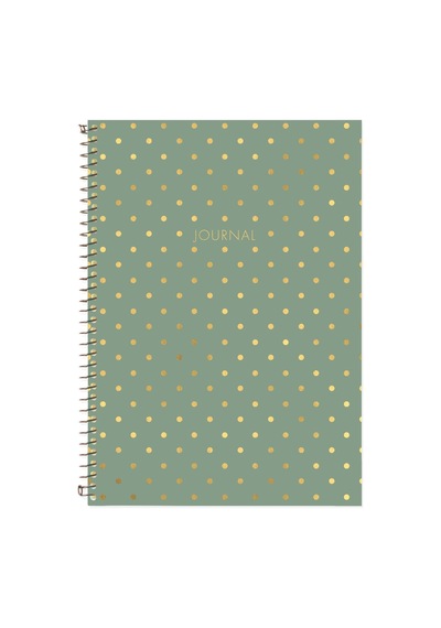 Puantiyeli Defter Çizgili Yeşil 17x24 Cm Çok Renkli