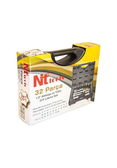 Nttools 32 Parça 1/2" Altı Ve 12 Köşe Cr-v Lokma Seti