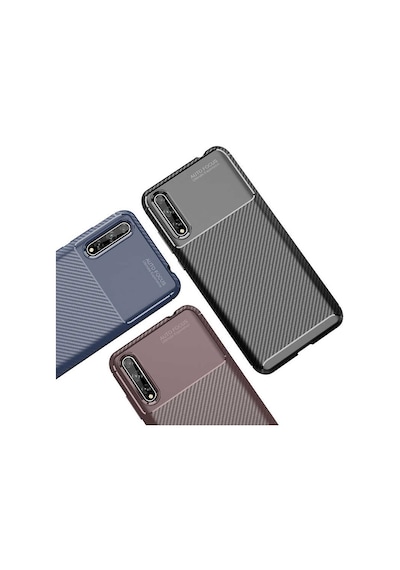 Huawei P Smart S Y8p Kılıf Zore Negro Silikon Kapak Lacivert