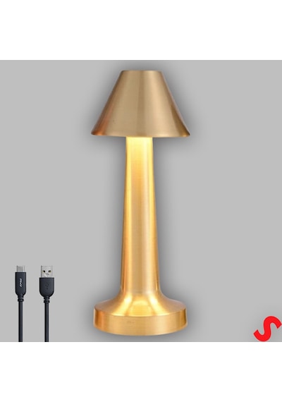 Şarjlı Dokunmatik Ayarlanabilir Renk Tonlu Led Masa Lambası - 23cm Renkli