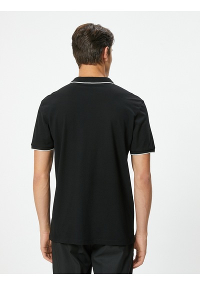 Koton Polo Yaka Tişört Slim Fit Düğmeli Kısa Kollu Biyeli Siyah 4sam10162mk Siyah Koton Polo Yaka Tişört Slim Fit Düğmeli Kısa Kollu Biyeli Siyah 4sam10162mk Siyah