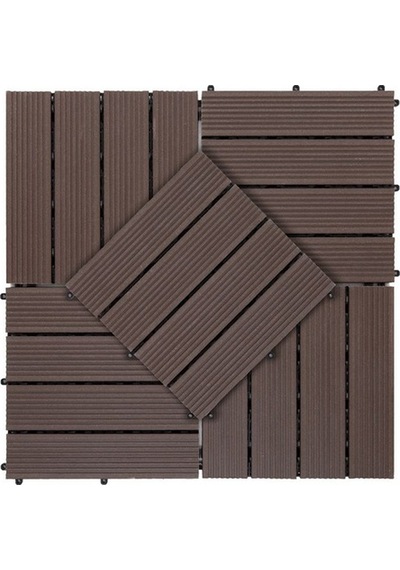 Kompozit Ahşap Karo Deck Kahve - 30X30Cm