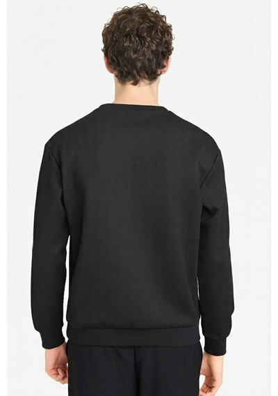 Defacto Regular Fit Bisiklet Yaka Sweatshirt F9854ax26spbk81 Siyah-bk81