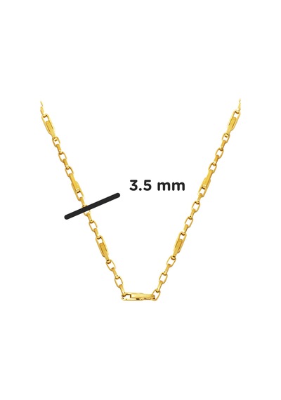 Bilezikci Halkalı Ataç Zincir Kolye 14 Ayar Altın 45 Cm.