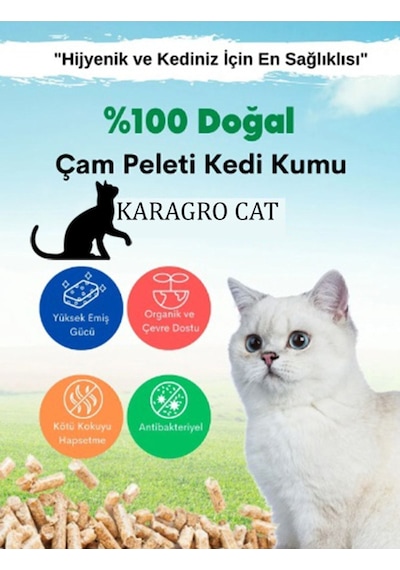 Kedi Kumu Doğal Tozsuz Çam Peleti 20 Lt 10 Kg