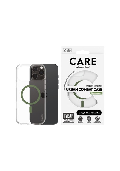 Care By Panzerglass İphone 16 Pro Max Flagship Urban Combat Magsafe - Kılıf Yeşil