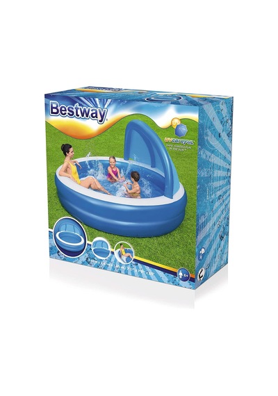 Su Pompalı-Bestway 54337 Gölgelikli. Minderli Aile Keyif Havuzu Çok Renkli