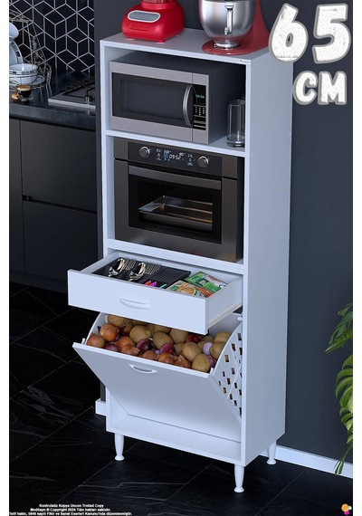 Vela 65 Cm Fırın Dolabı Açık 2 Raflı Tek Çekmece Sepetli Çok Amaçlı Mutfak Kiler Dolabı 65x163x32 Cm Beyaz Vela 65 Cm Fırın Dolabı Açık 2 Raflı Tek Çekmece Sepetli Çok Amaçlı Mutfak Kiler Dolabı 65x163x32 Cm Beyaz