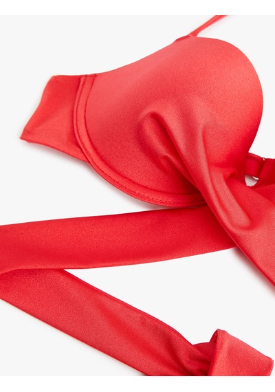 Koton Boyundan Bağlamalı Çapraz Kuşak Aksesuar Detaylı Push-up Bikini Üstü Kırmızı 5sak10193mm Kırmızı Koton Boyundan Bağlamalı Çapraz Kuşak Aksesuar Detaylı Push-up Bikini Üstü Kırmızı 5sak10193mm Kırmızı