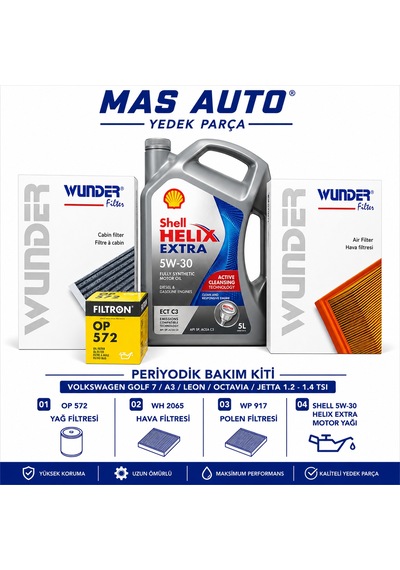 Volkswagen / Audi A3 / Seat Leon / Skoda Octavia / Volkswagen Jetta 1.2 - 1.4 Tsı Periyodik Bakım Seti