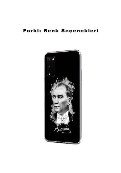 Huawei Honor 20 Uyumlu Kapak Atatürk Tasarımlı Şeffaf Silikon Kılıf