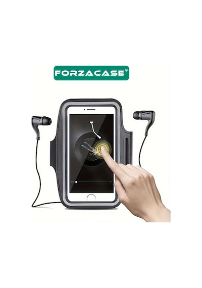 Forzacase Xiaomi 13 İle Uyumlu Spor Ve Koşu İçin Anahtar Kulaklık Girişli Kol Bandı Fc1147 Siyah