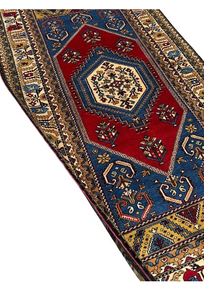 El Dokuma Koleksiyonluk Özel Yahyalı Halısı 126x230 Büyün Yün Halı