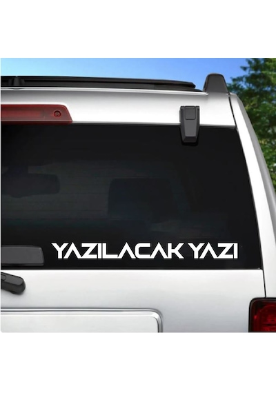Kişiye Özel Yazı 2 Adet Sticker - Araba Oto Motosiklet Karavan Cam Sticker - 00122 30 Cm