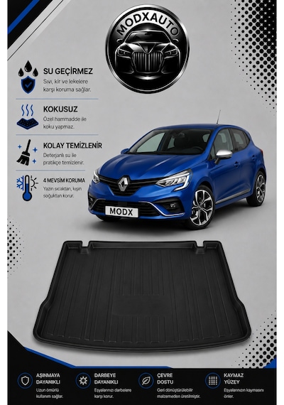 Renault Clio 4 Hb 2013 Model Araca Özel Bagaj Havuzu Premium A+
