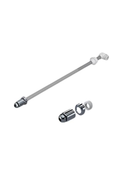 Metal Taharet Borusu 37 Cm Oynar Başlıklı Klozet Taharet Çubuğu Dayanıklı Metal Gövde, Esnek Su