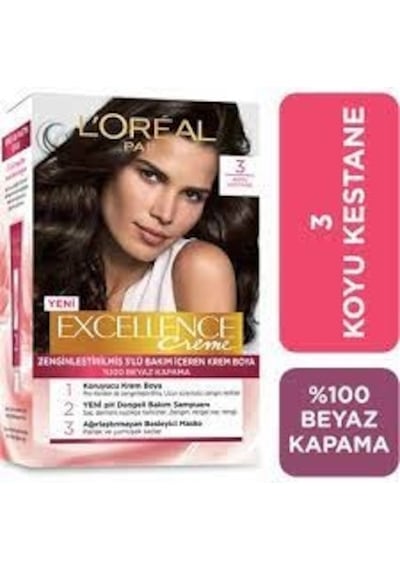 Loreal Excellence 3 Koyu Kestane Saç Boyası (487774636)