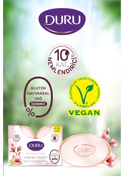 2 Adet Duru Hydra Pure Sakura Banyo Sabunu 4x135 G Diğer